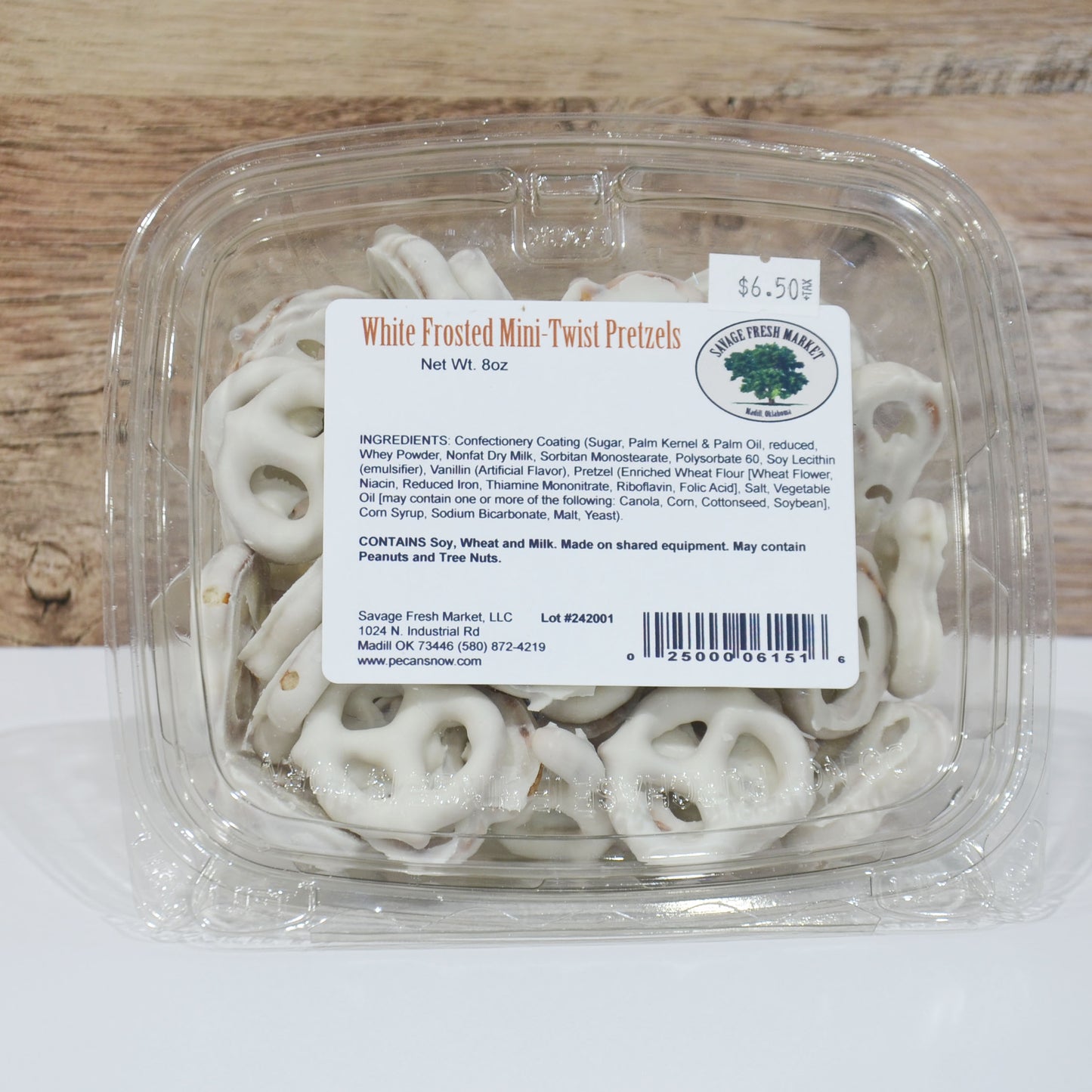 White Frosted Mini-Twist Pretzels