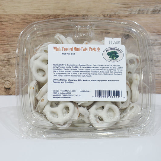 White Frosted Mini-Twist Pretzels